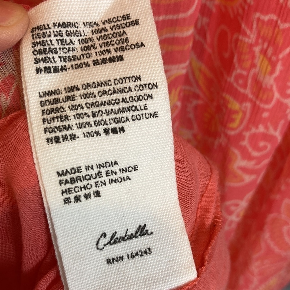 Cleobella Hannah Cutout Tiered Ruffle Maxi Dress Coral Blossom M Romantic NEW - Picture 13 of 16